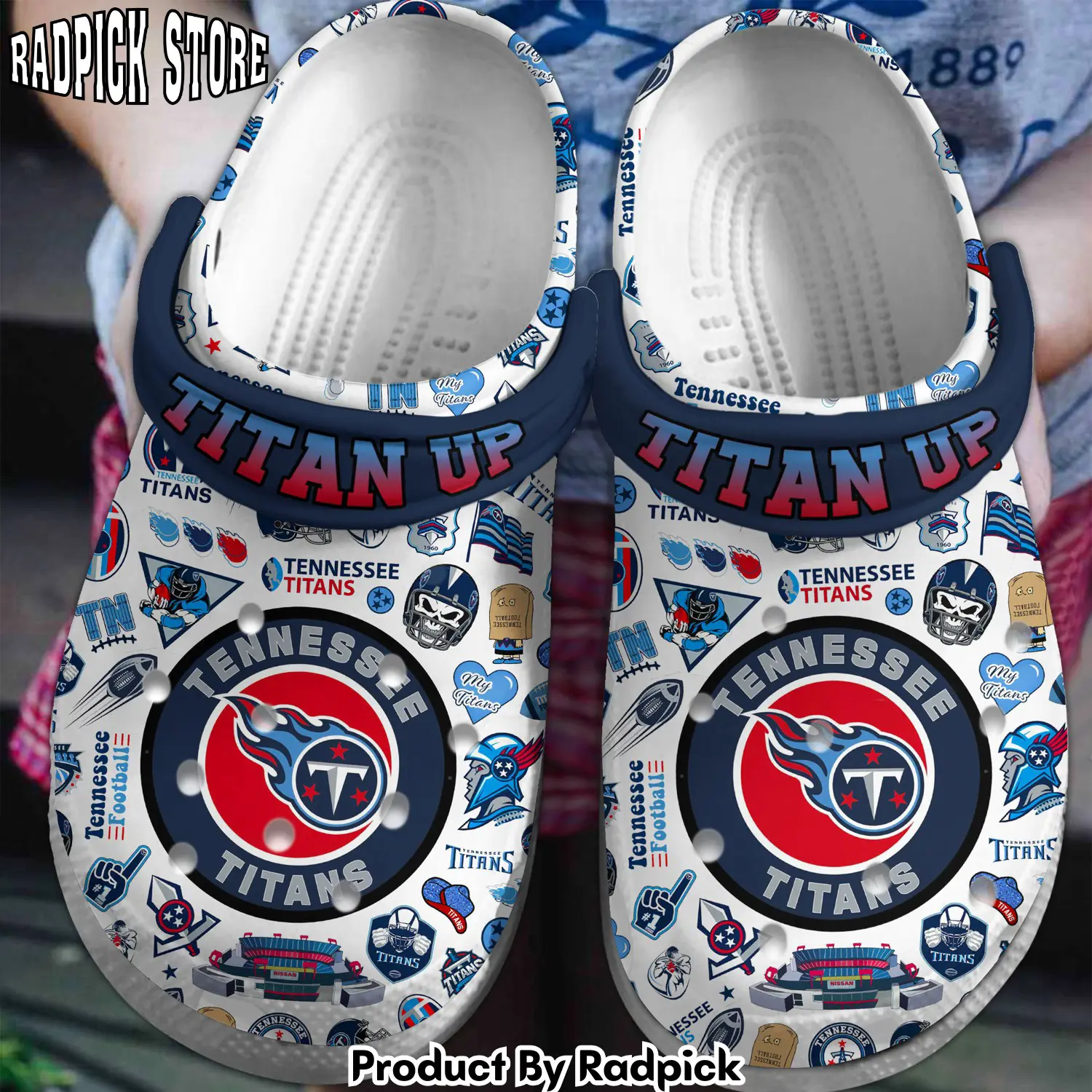 Radpick tennessee titans nfl sport crocss crocband clogs shoes comfortable for men women and kids footwearelite exclusive yoq rp652797